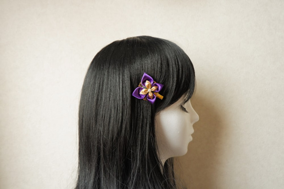 紫金蝶の髪飾り 2枚目の画像