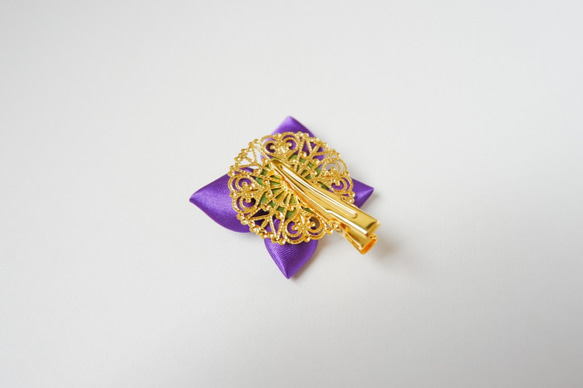 紫金蝶の髪飾り 5枚目の画像