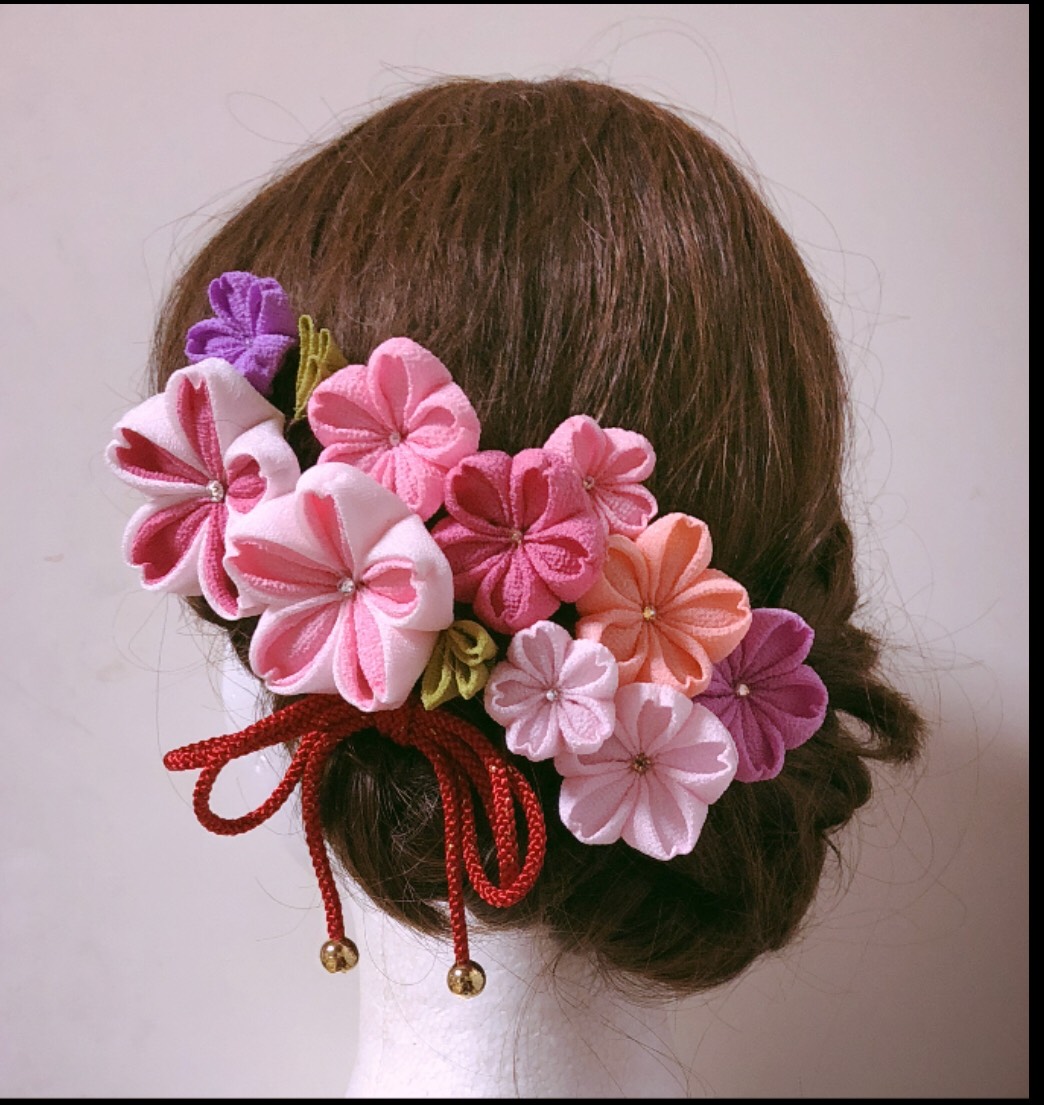 つまみ細工髪飾り☆桜尽し