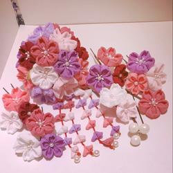 つまみ細工☆髪飾り☆彩桜 かんざし つまみ工房 麗冷〜ReiRei