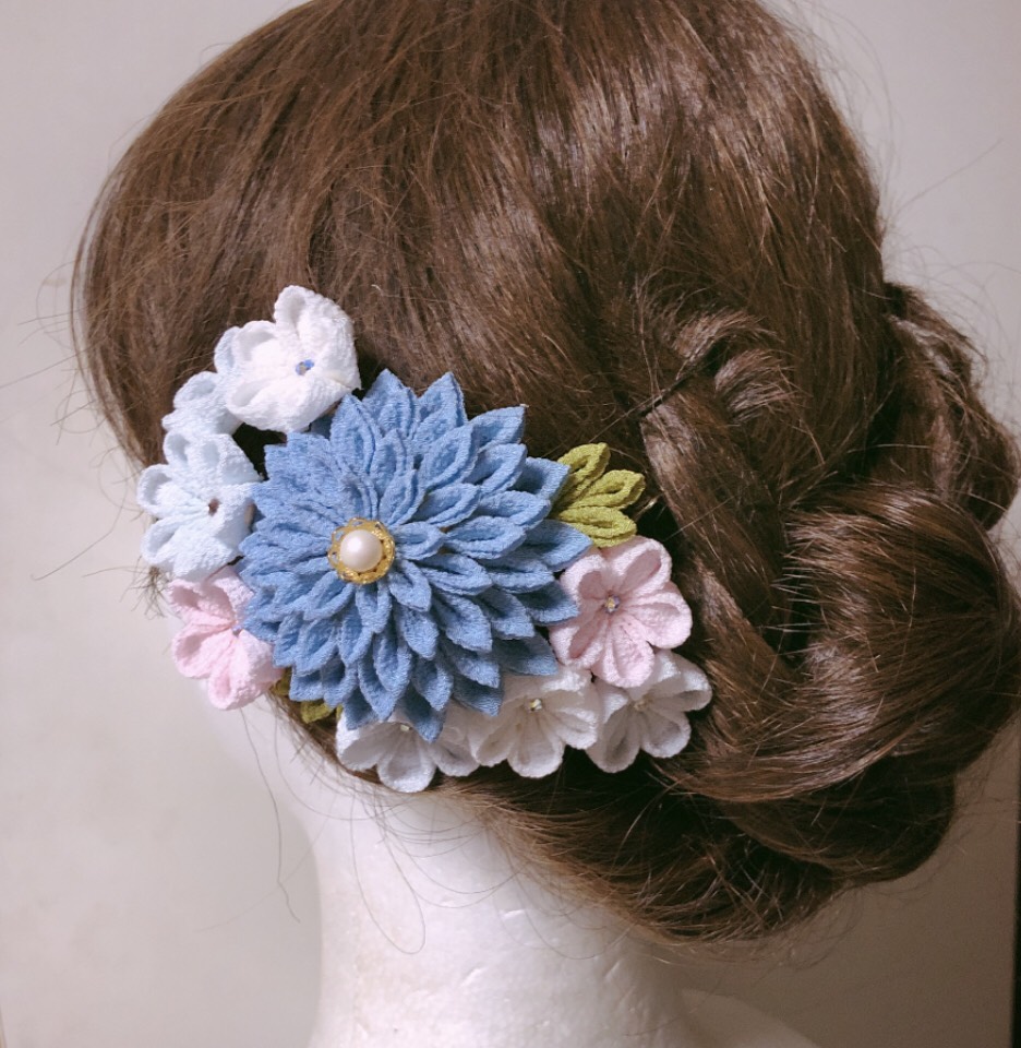 つまみ細工☆髪飾り☆光輝 その他ヘアアクセサリー つまみ工房