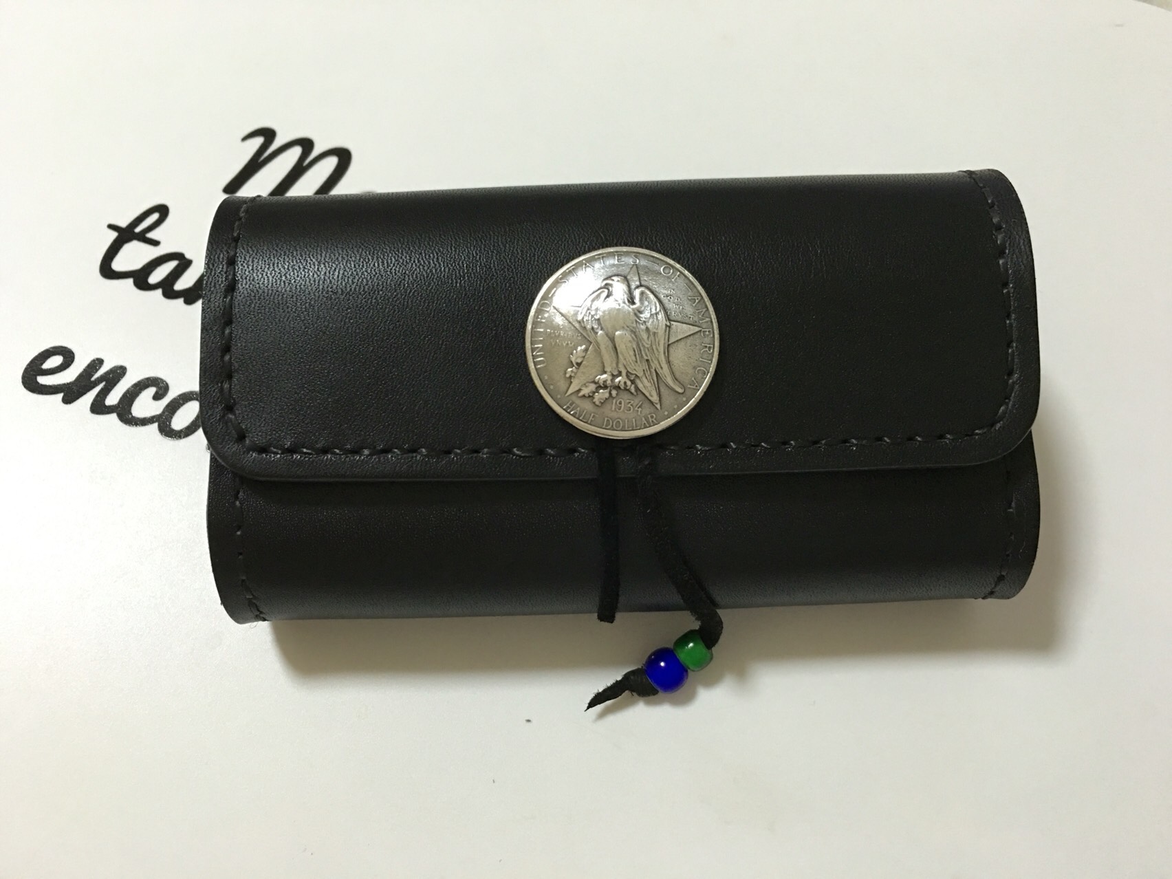 ヌメ革 ブラック アイコスケース　シガレットケース　 IQOS