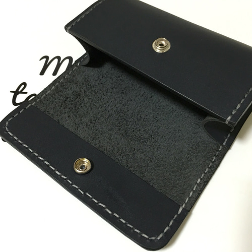 ヌメ革 ネイビー アイコスケース 星スタッズ シガレットケース IQOS  