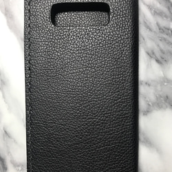 牛革シュリンク ブラック iphone 全機種対応　手帳型ケース 4枚目の画像