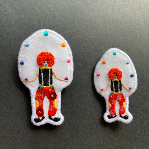 刺繍額 ピエロ 刺繍額 ピエロ