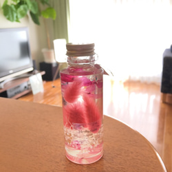 【再販】ピンクのハニーテール♡ハーバリウム《LEDライト（USB電源）付き》 3枚目の画像