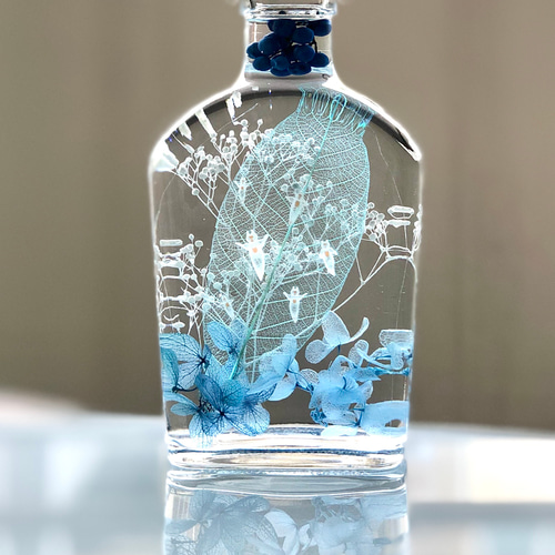 ◇ハーバリウム 259 積もる セピア色のbottle *.:。✿*゜¨