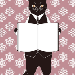 司書猫 ポストカード 10枚セット 本 クリスマス 黒猫 白猫 三毛猫 スコティッシュ ロシアンブルー ねこ ネコ 眼鏡 5枚目の画像
