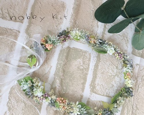 オーダー花かんむり オーダーメイド＊babys・Kids 花かんむり（ワイヤーなし） ヘア