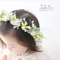 ＊オーダーメイド＊baby・kids花かんむり ワイヤーあり 3枚目の画像