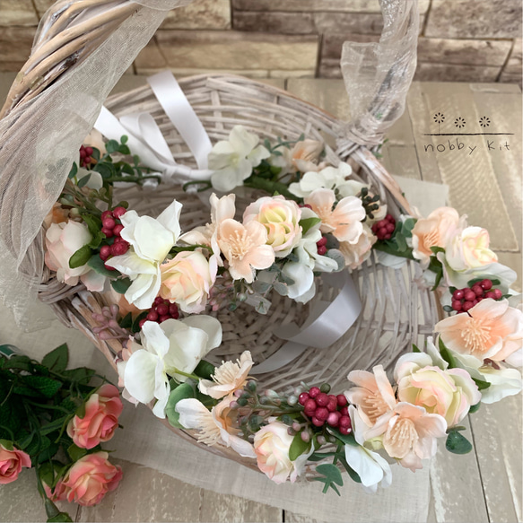 ＊オーダーメイド＊baby・kids花かんむり ワイヤーあり 6枚目の画像