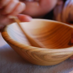 こどものうつわ  ５点セット　木の器　出産祝い　(材　さくら) 4枚目の画像