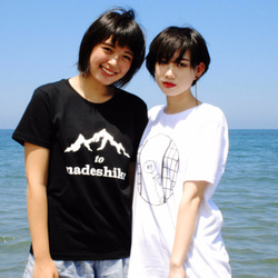 山と撫子Tシャツ 3枚目の画像