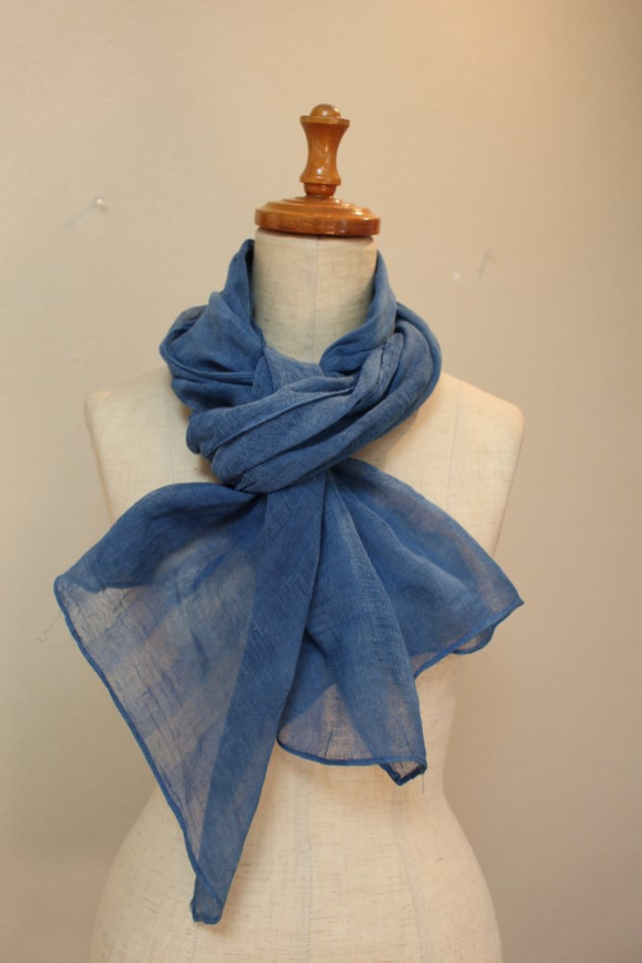 靛藍染料♪柔軟的棉布（天藍色） 第7張的照片