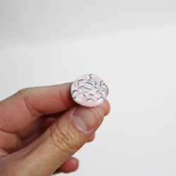 純銀針 陶瓷耳環 粉色櫻花耳環 1270高溫燒製 第5張的照片