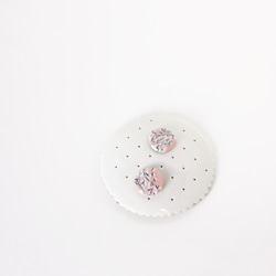純銀針 陶瓷耳環 粉色櫻花耳環 1270高溫燒製 第6張的照片