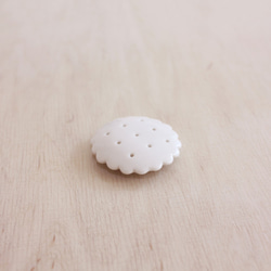 耳環展示架 陶瓷餅乾耳環架 純白瓷Pure White 一只餅乾 第3張的照片