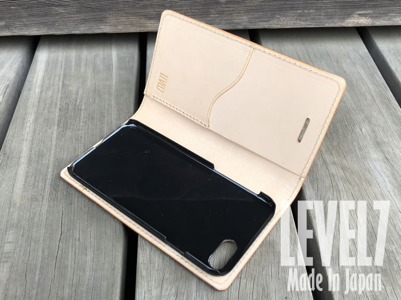 iPhone各種対応 国産＆イタリアンレザー 手帳型ケース オイルベロア キャメル　本革スマホケース　日本製