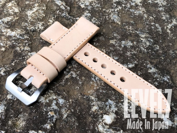 ハンドメイド パネライ 以外もレザーベルト ラグ幅20mm～26mm バックル付 2色 ハンドメイド パネライ など 以外も デニム レザーベルト