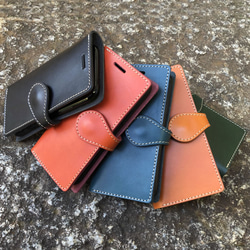 ロングトラッカーウォレット　ハンドメイド　イタリアンレザー　ヌメ革 トラッカーズウォレット/ロングウォレット イタリアンレザー 生成りの