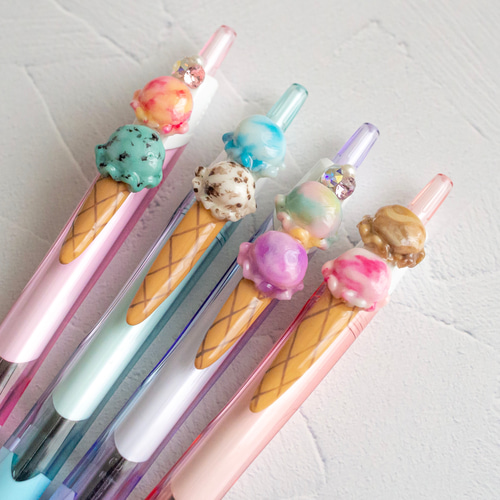 選べる＊アイスクリームボールペン アートボールペン デコボールペン