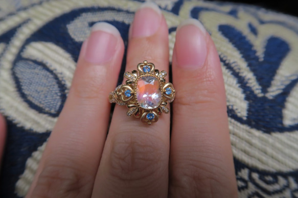 18k金 彩色刻面月光石戒指 獨一無二 售出不在訂製。 第3張的照片