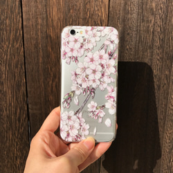 【iPhone各種】桜【透明ハードタイプ】 1枚目の画像