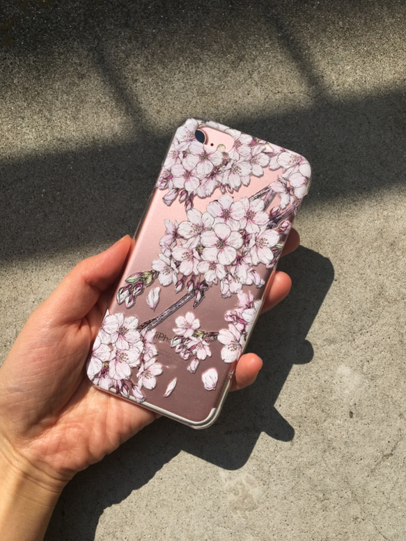 【iPhone各種】桜【透明ハードタイプ】 3枚目の画像