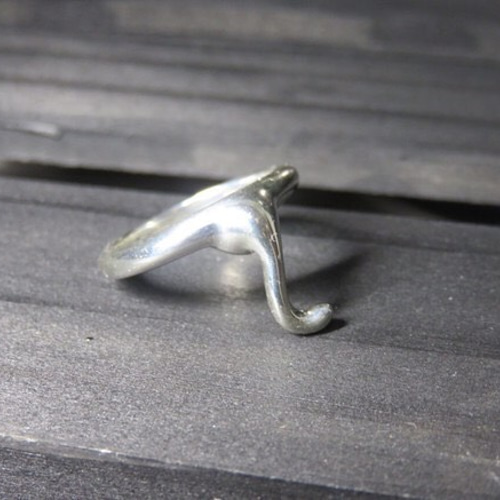 猫のしっぽのリング:鏡面仕上げ（受注生産） 指輪・リング gocha x