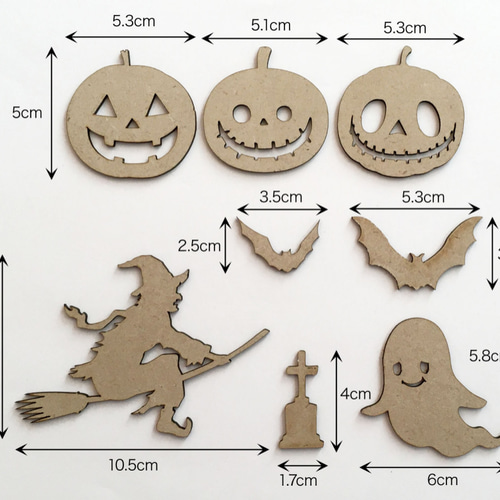 ハロウィン オーナメント 8点セット 木材・板 Hick 通販