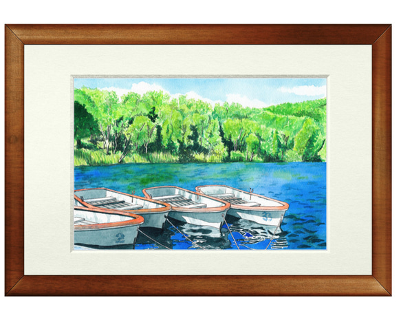 水彩画 世界で1枚 世界で1枚の絵 水彩画原画「木戸池」 絵画 Hick 通販 8667879｜Creema