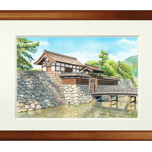 世界で1枚の絵 水彩画原画「松代城」 絵画 Hick 通販 8939121｜Creema
