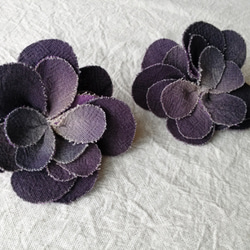 Kogi染色棉花胸花（紫色LL） 第2張的照片