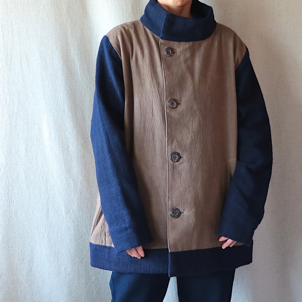 柿渋染めコート HALLELUJAH／Manteau1910[1910年代コート]・柿渋染めbrown