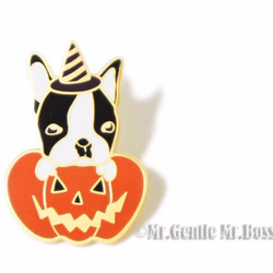 “Boston Pumpkin”-Boston Terrier's Halloween(ボストンテリア ハロウィン）即納 1枚目の画像