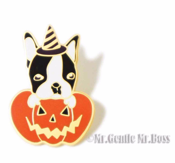 “Boston Pumpkin”-Boston Terrier's Halloween(ボストンテリア ハロウィン）即納 1枚目の画像
