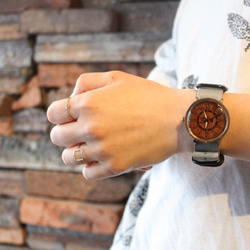 ◆真鍮製　クォーツ式手作り腕時計◆ LBQ-3015-RN 4枚目の画像