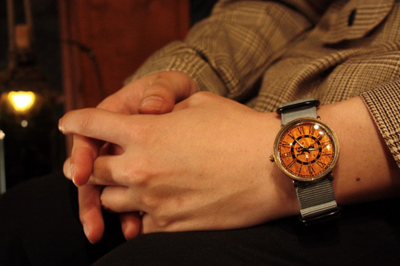 ◆真鍮製　クォーツ式手作り腕時計◆ LBQ-3015-RN 7枚目の画像