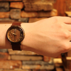 ◆真鍮製　クォーツ式手作り腕時計◆ LBQ-3030 8枚目の画像