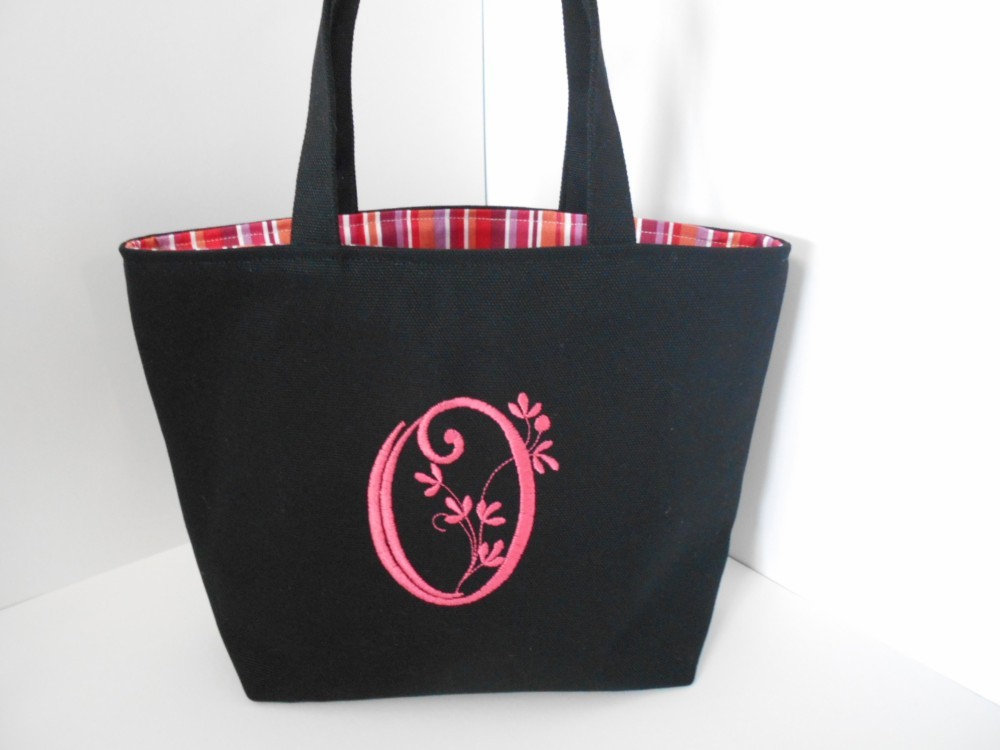 向日葵　YSL ロゴ刺繍 トートバッグ ネイビー ブラック 未使用新品 YSL ブラック 雑誌付録 刺繍ロゴ トートバッグ
