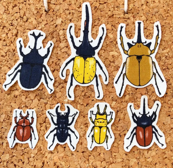 ❁︎かっこいい❁︎ 世界の カブトムシ クワガタ アイロンワッペン 布