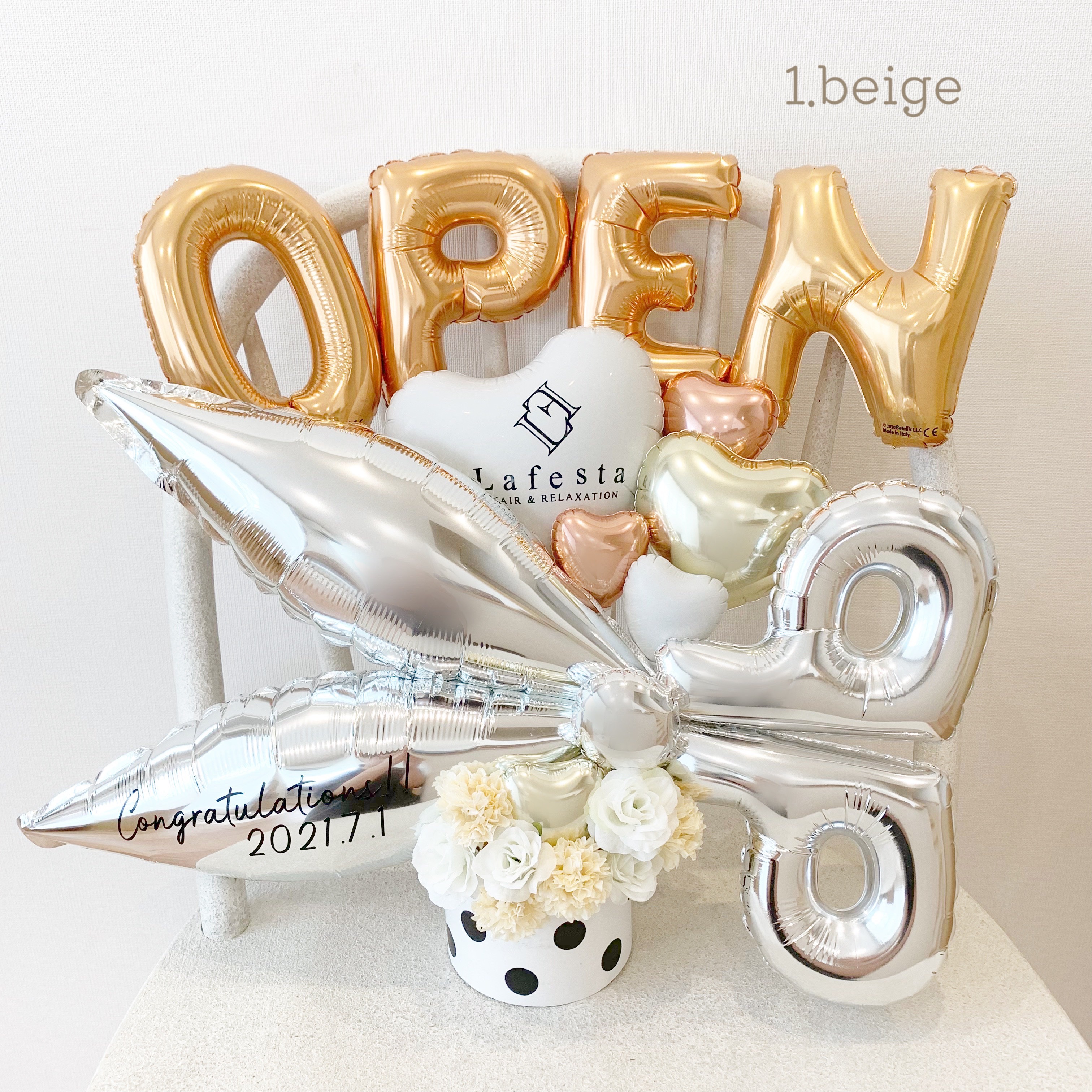 " color選択可 " ハサミバルーン OPENアレンジ