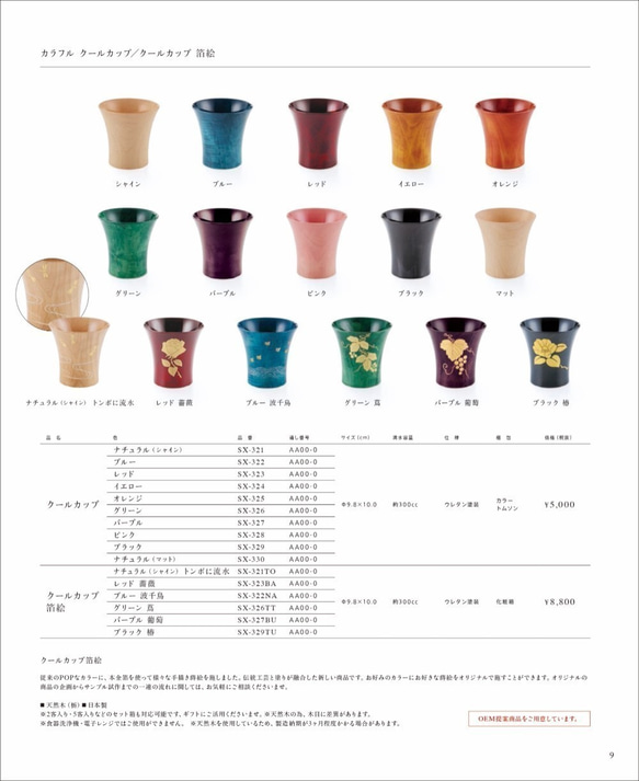 Cool Cup ブラック 椿 ＳＸ-329TU【クールカップ】 2枚目の画像