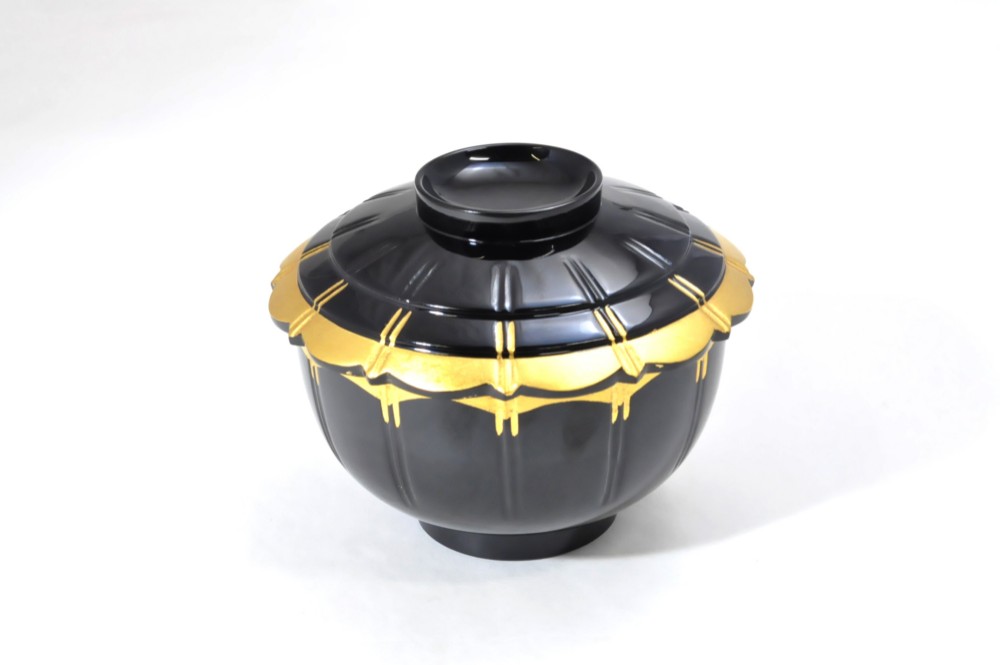 山中塗　王朝椀　金箔　５客揃　（限定品）