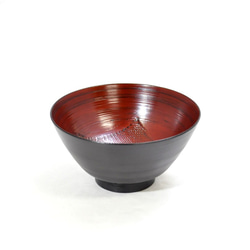 山中塗　嘉匠菴オリジナル商品 欅4.0飯椀　見付布根来　SO-0575 1枚目の画像