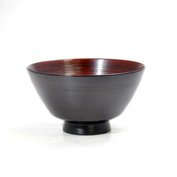 山中塗　嘉匠菴オリジナル商品 欅4.3飯椀　見付布根来　SO-0576 4枚目の画像