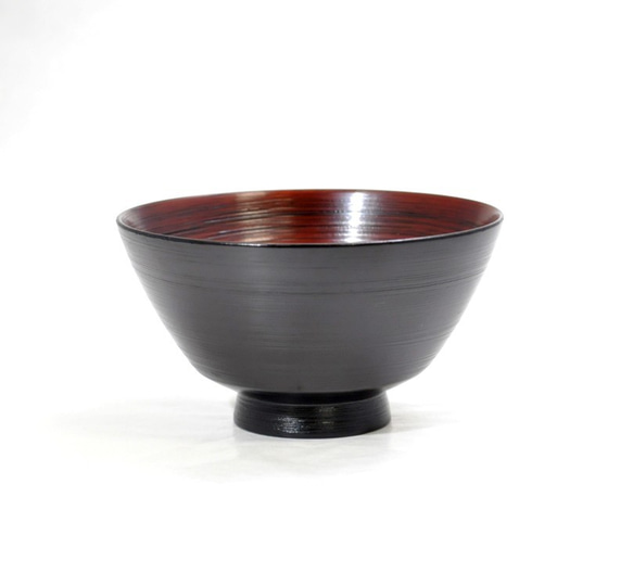 山中塗　嘉匠菴オリジナル商品 欅4.3飯椀　見付布根来　SO-0576 4枚目の画像