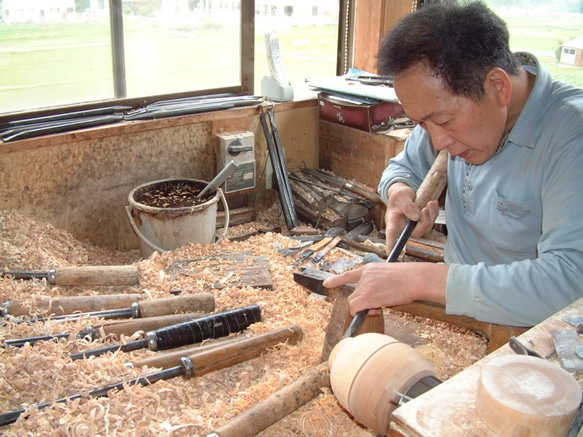 欅　抹茶椀　黒摺　SO-221 欅の木製抹茶碗です。泡立ち抜群です。 2枚目の画像