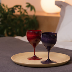 木製ワイングラス Chardonnay　Colorful　ブルー　ＳＸ-603 5枚目の画像