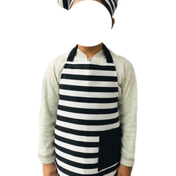 大人エプロンと三角巾のセット lady's M〜Lサイズ エプロン  三角巾 料理 仕事 送料無料 ボーダー 8枚目の画像